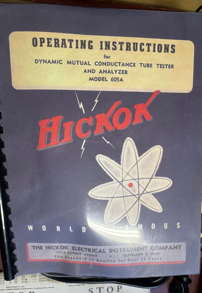 Hickok Model 605A Micromho Dynamic Mutual Conductance Tube Tester