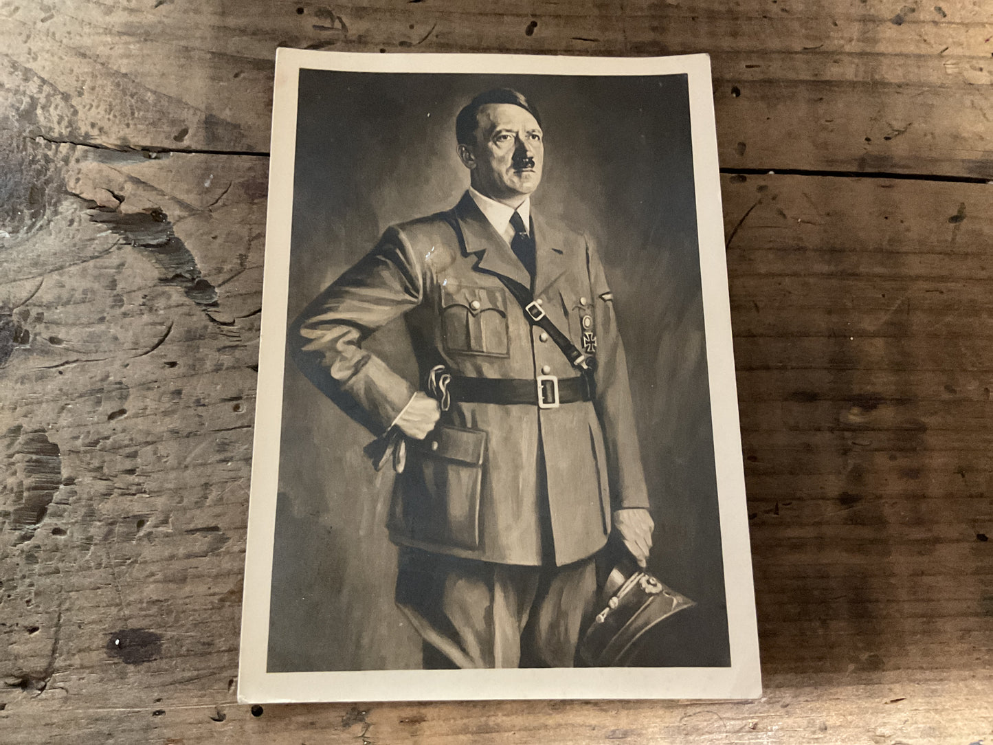 1944 Nazi Germany Adolf Hitler Portrait Postcard-Michener Special Cancel-Michel 865 Stamp