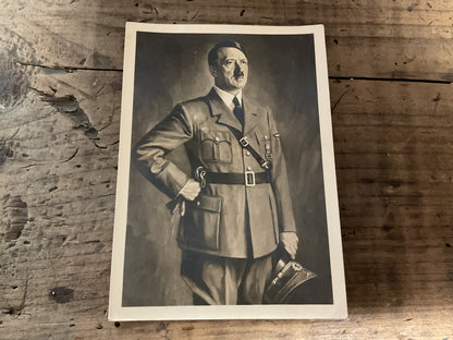 1944 Nazi Germany Adolf Hitler Portrait Postcard-Michener Special Cancel-Michel 865 Stamp