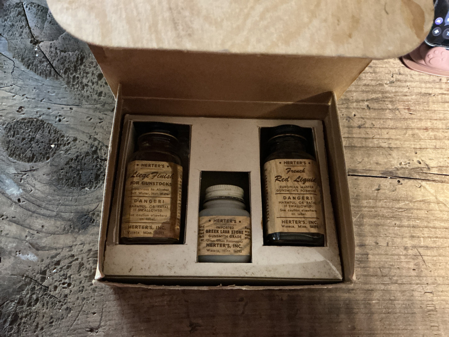 Vintage Herter’s Gunstock Finishing Kit No. 12-Original Box, Waseca, Minnesota