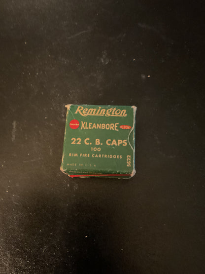 Vintage Remington Kleanbore .22 C.B. Caps Rim Fire Cartridges — About 50 Rounds