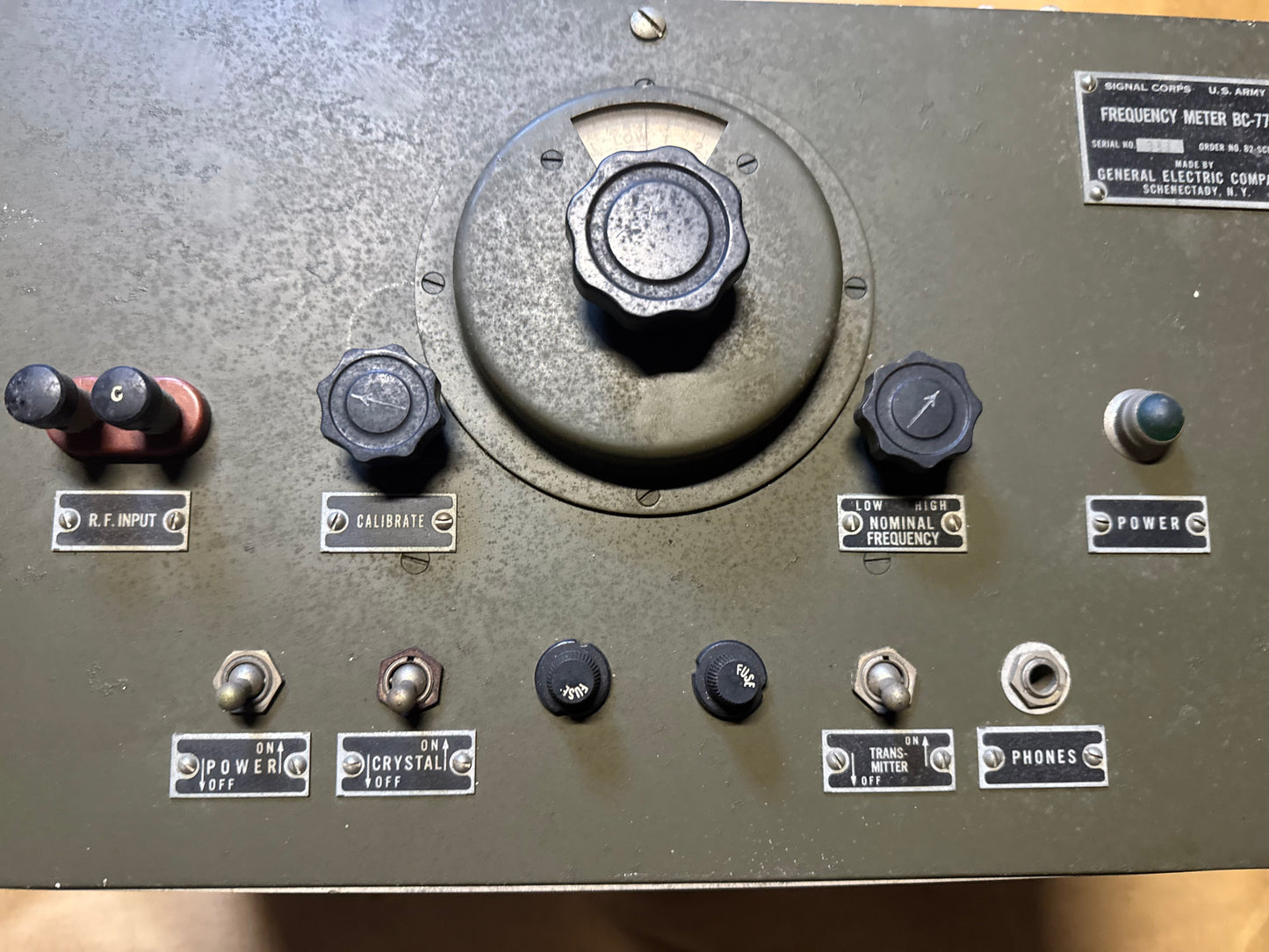 WWII U.S. Army Signal Corps BC-771 Frequency Meter