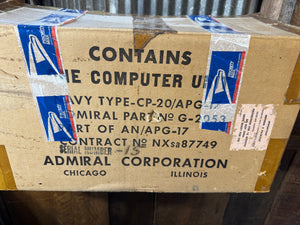 WWII U.S. Navy Admiral CP-20/APG-17 Aircraft Radar Bomb-Release Computer Unit With Original Box