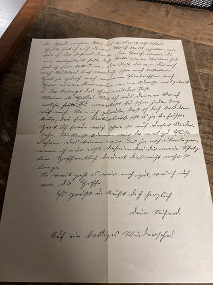 WWII German Feldpost Letter& Envelope-Artillery Replacement Battalion 13-April 1942