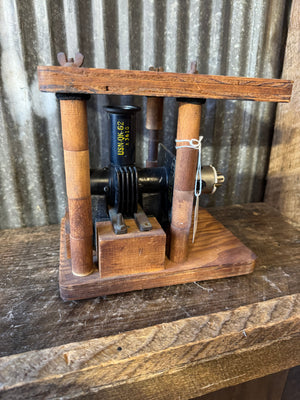 Vintage Raytheon USN QK-62 Radar Jamming Magnetron in Wooden Support Frame