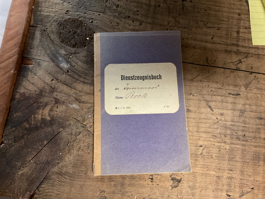 Hamburg-America Line Sailor’s Service Record Book-Sept 1914 S.S. Pontos