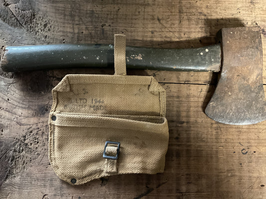 U.S. Military Field Hatchet-American Fork & Hoe Co.-Canvas Carrier with Original Markings