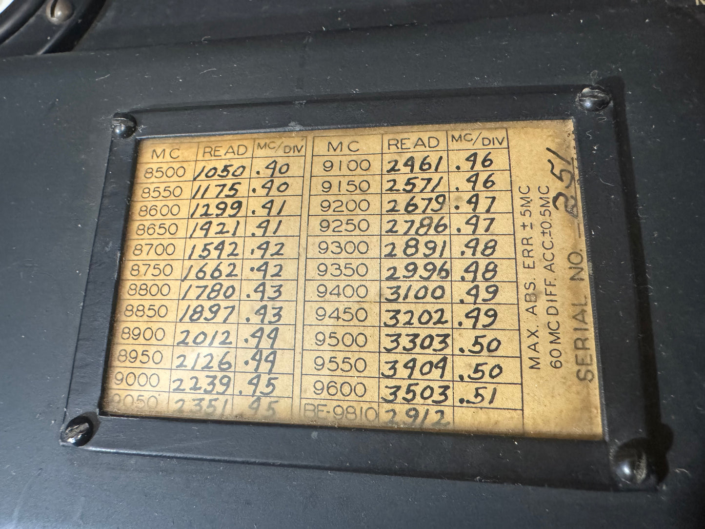 WWII / Early Postwar Radar Signal Generator / Test Set