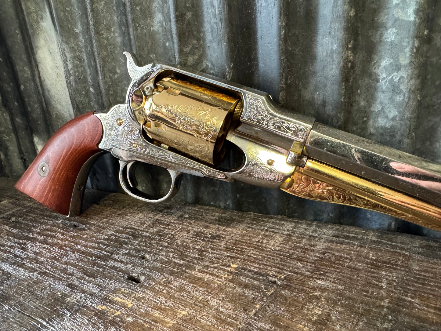 ASM Reproduction 1858 Remington Silver & Gold