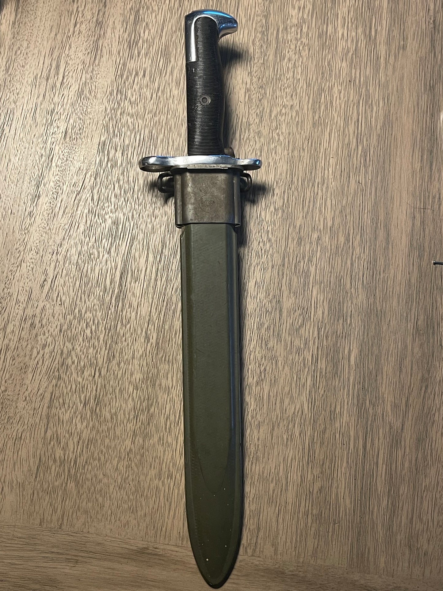WWII U.S. M1 Garand Bayonet by PAL – 1942 Dated – With Scabbard