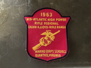 1963 Mid-Atlantic High Power Rifle Regional Patch-Quantico Marine Corps