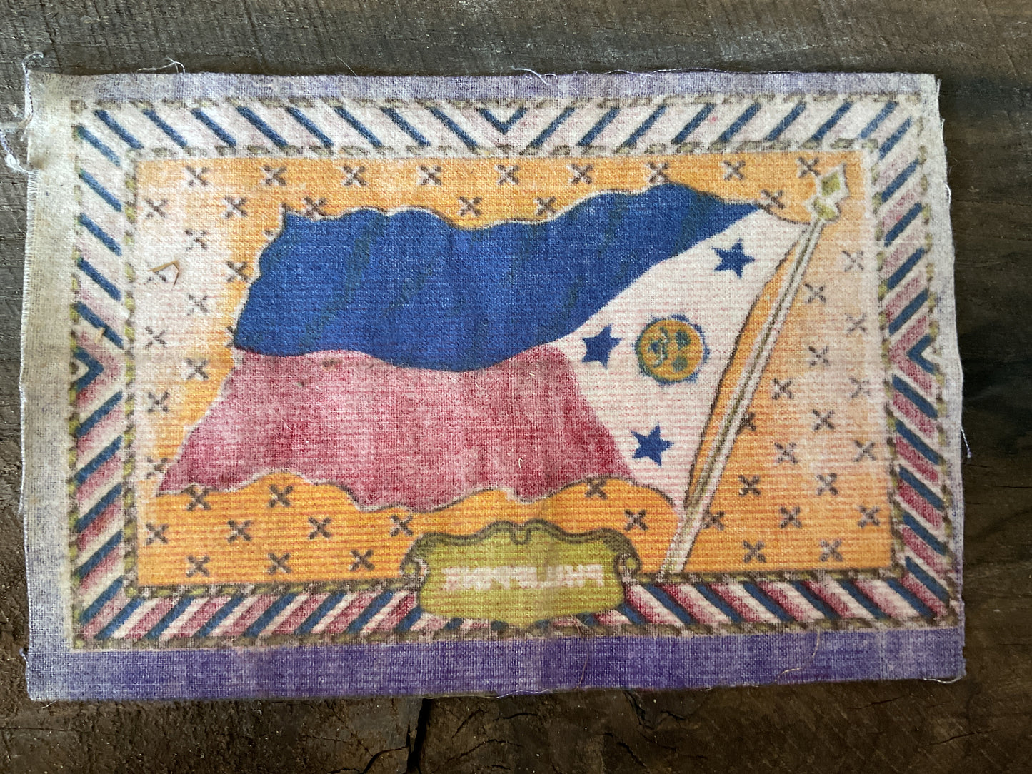 WWI Tobacco Felt Flag (approx 9x6)