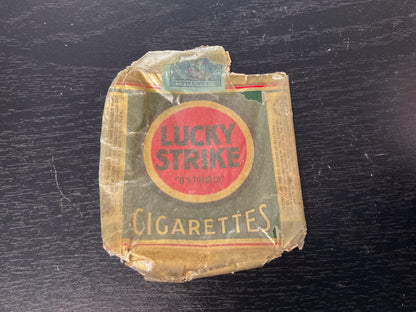 Vintage WWII Empty Lucky Strike Pack