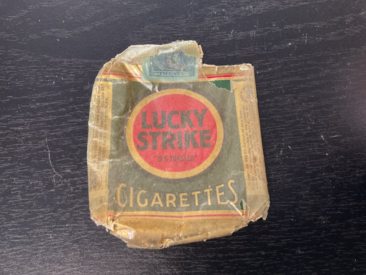 Vintage WWII Empty Lucky Strike Pack
