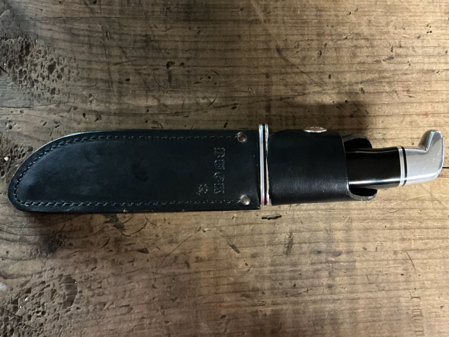 Vintage Buck Model 119 Special Fixed Blade Hunting Knife w/ Original Leather Sheath