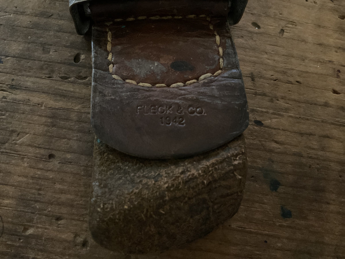 German Hamburg Fire Brigade Belt Buckle w/ 1942 Dated & Makers Mark on Tab