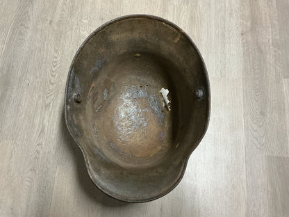 German M1916 Stahlhelm Shell-Battle Damaged Relic-Imperial German Steel Helmet