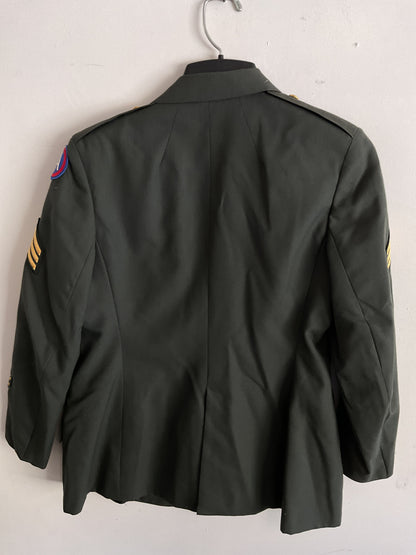 Vietnam War Era U.S. Army Women’s Service Dress Coat - Sergeant Rank with Army Service Forces Patch - Size 15R