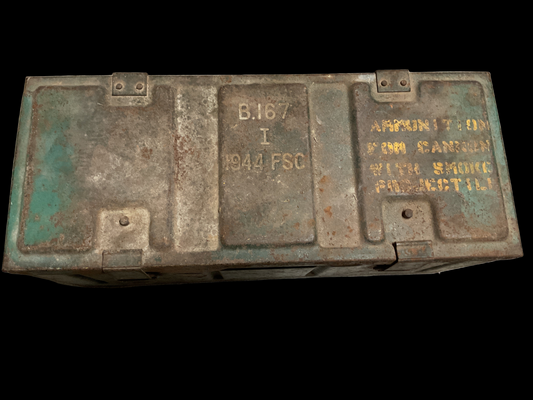 WWII British 2-Inch Mortar Smoke Bomb Transit Chest 1944