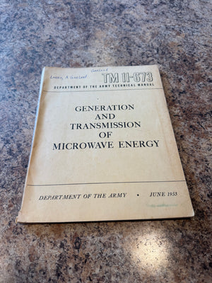 US Army TM 11-673 Microwave Energy Manual (1953)