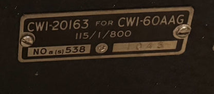 Military CWI-60AAG / CWI-20163 Electronics Test Indicator Set w/ Wooden Case