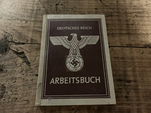Original WWII German Third Reich Arbeitsbuch & Portrait Photo-Named Deutsche Reichsbahn Worker, Gerhard Becker-1944 Issue