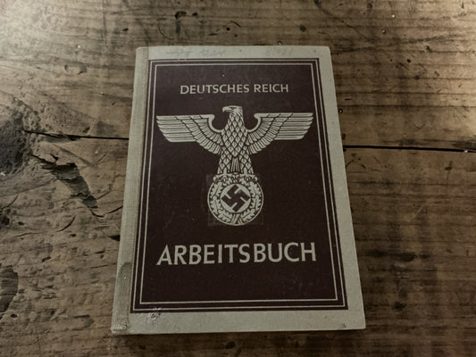 Original WWII German Third Reich Arbeitsbuch & Portrait Photo-Named Deutsche Reichsbahn Worker, Gerhard Becker-1944 Issue