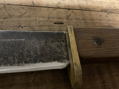 Large Handmade Bowie Knife-AFO Marked-Full Tang-Brass Guard