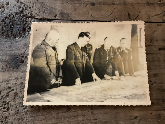 Original WWII German Command Conference Photo Featuring Adolf Hitler