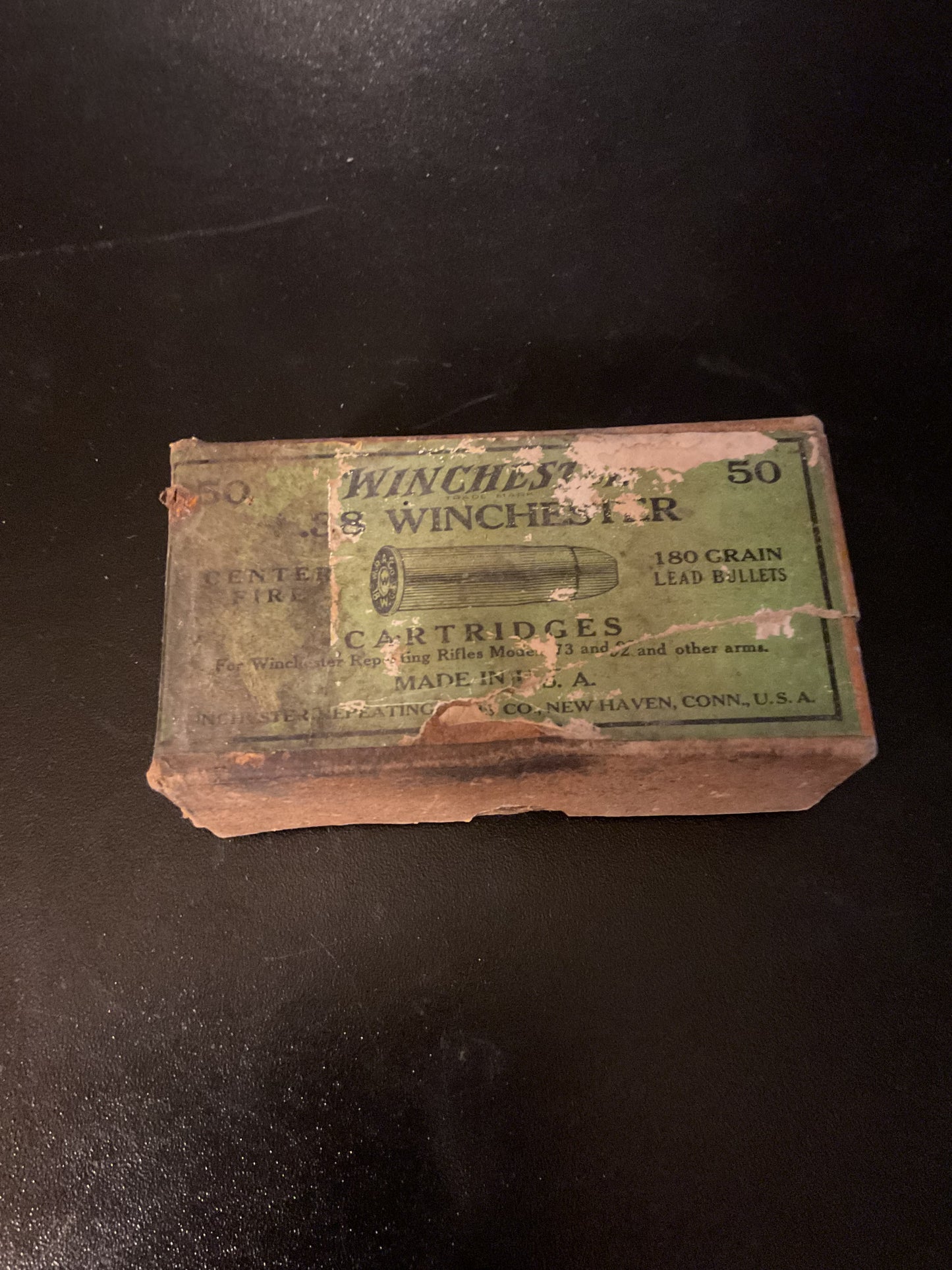 Antique Winchester .38 WCF / .38-40 Center Fire Cartridges — 2-Piece Box with 44 Rounds