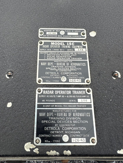 WWII U.S. Navy Detrola Model 15C Radar Operator Trainer
