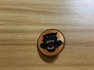 Vintage Black Panther Artillery Unit Enamel Lapel Pin