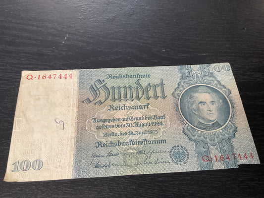 German 100 Marks Banknote 1935
