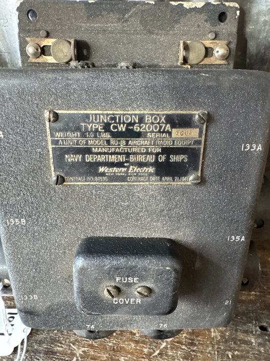 CW-62007A Junction Box for RU-18 Aircraft Radio Equipment