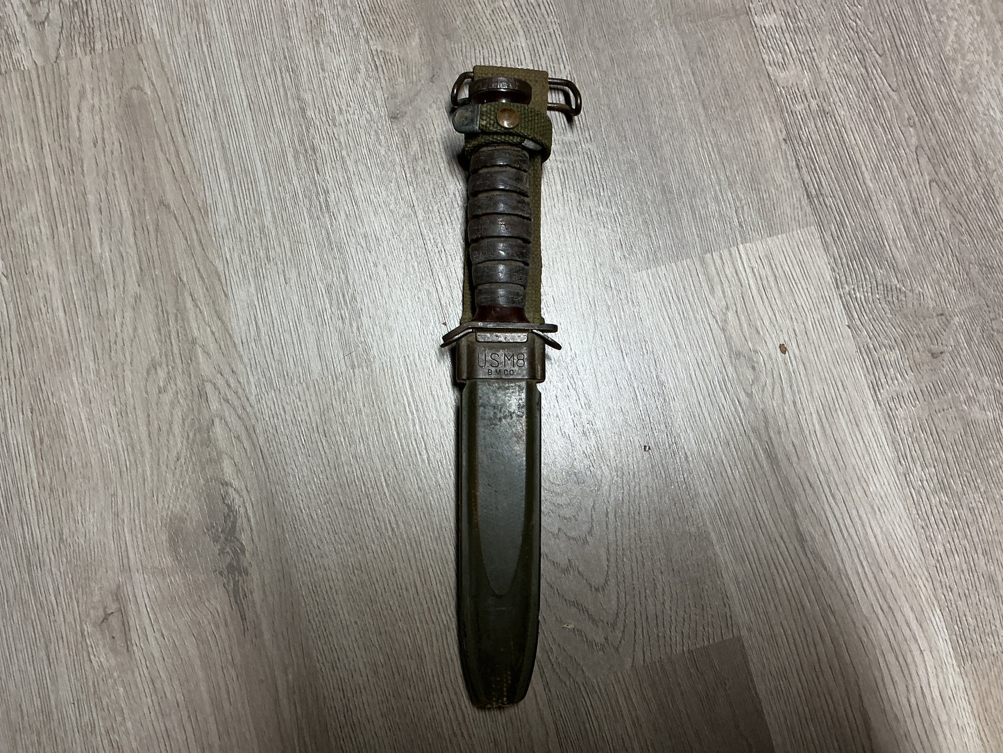 Original U.S. WWII M3 Trench Knife w/ P.W.H. M8 Scabbard