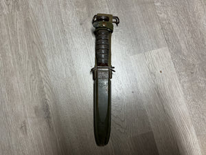 Original U.S. WWII M3 Trench Knife w/ P.W.H. M8 Scabbard