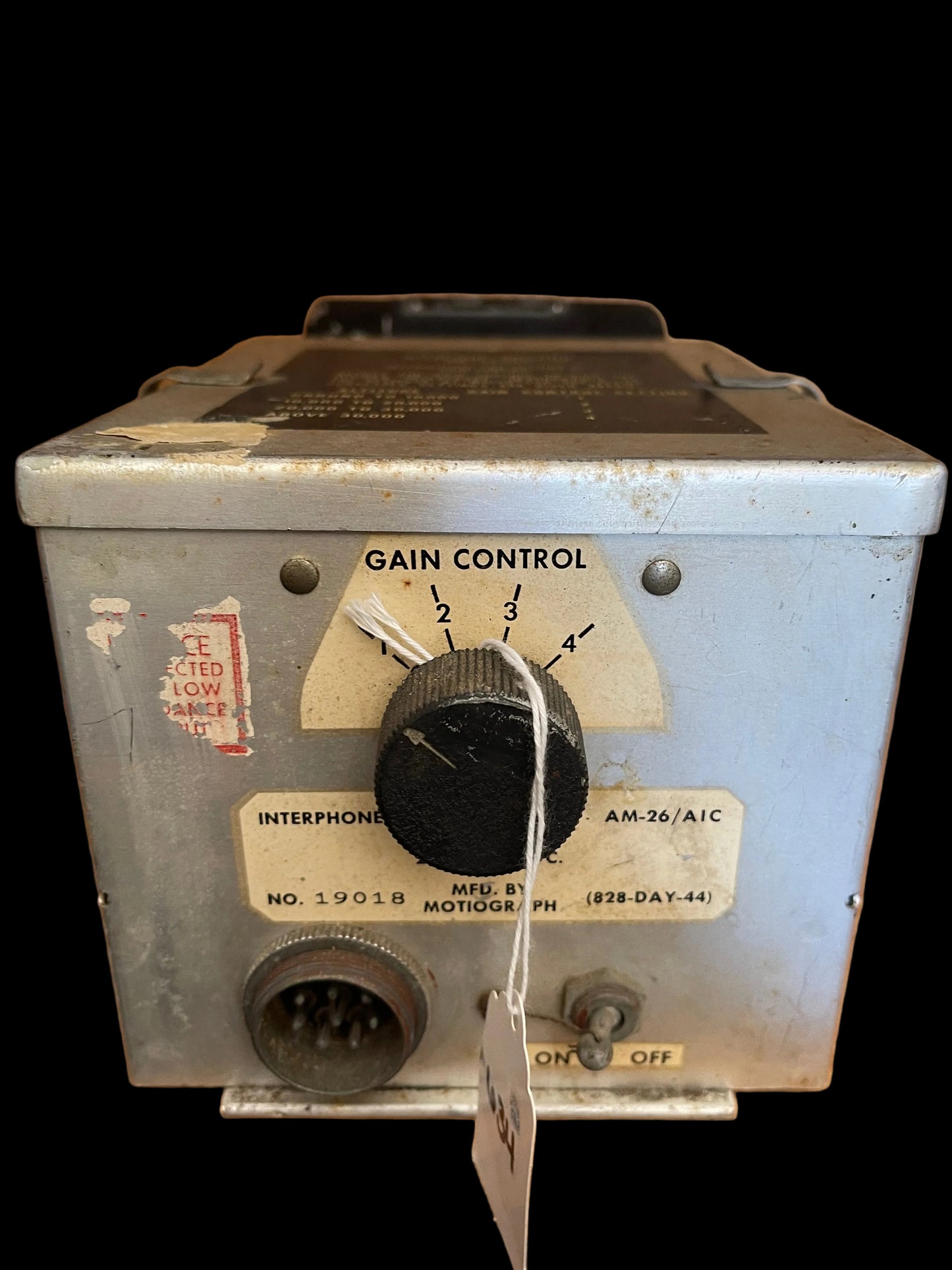 WWII U.S. Army Air Corps Interphone Amplifier AM-26/AIC w/ Westinghouse Dynamotor