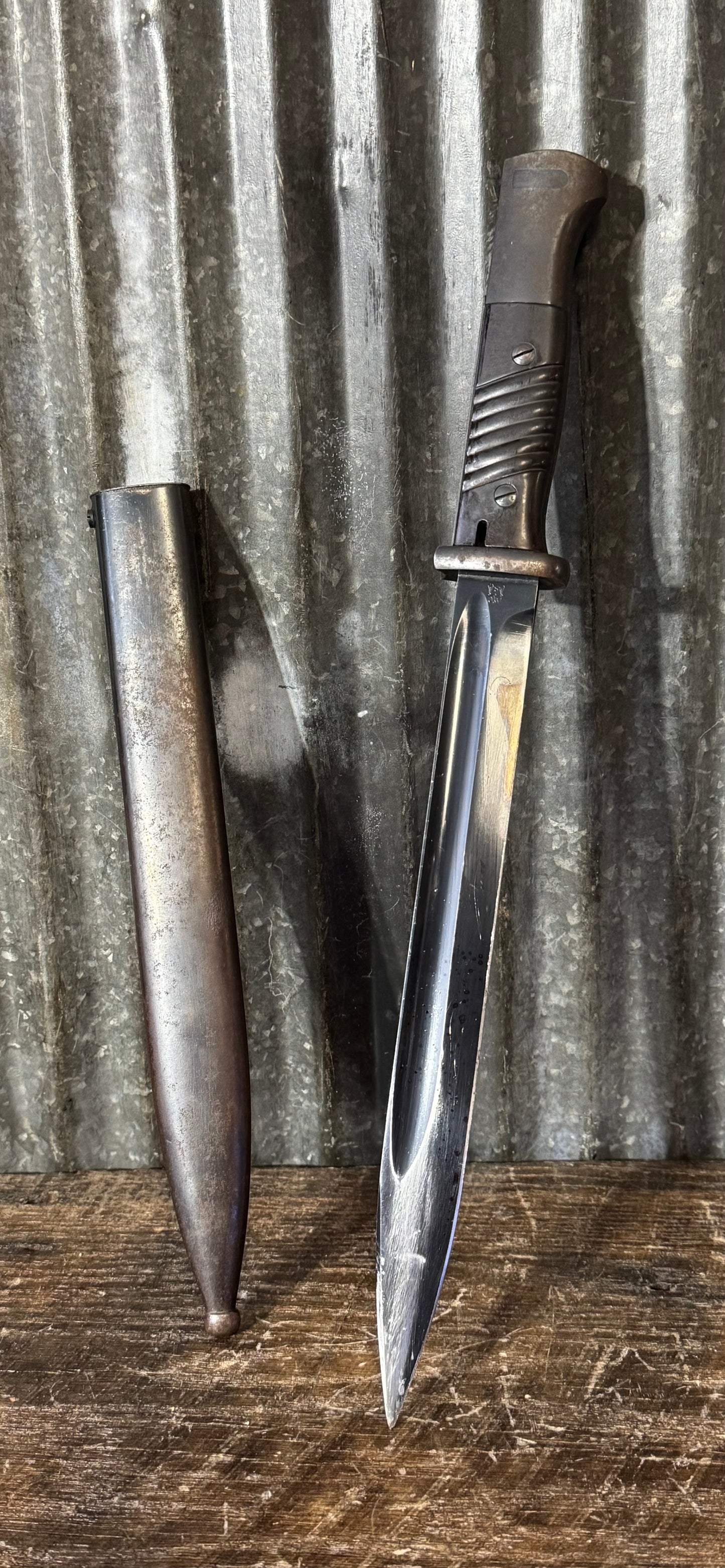 Original WWII German K98 Bayonet by A.S.C. (Alex Coppel, Solingen) with Scabbard