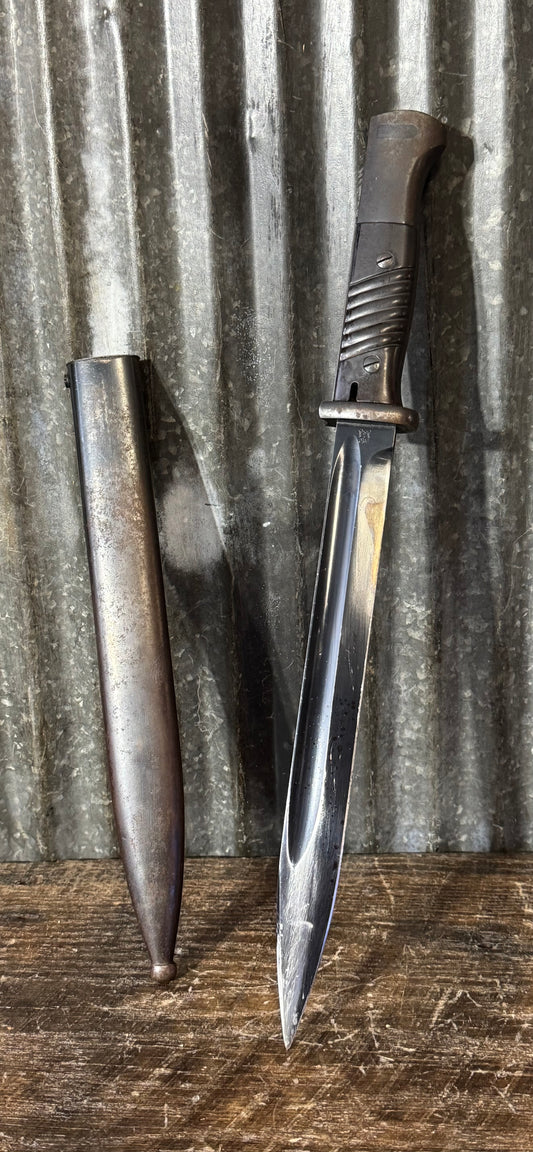 Original WWII German K98 Bayonet by A.S.C. (Alex Coppel, Solingen) with Scabbard