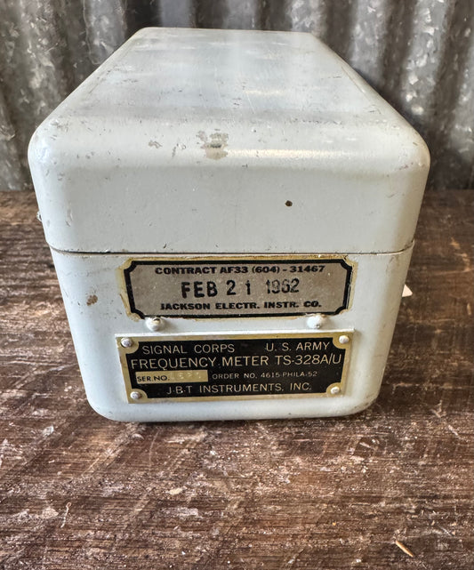 U.S. Army Signal Corps TS-328A/U Frequency Meter with Original Case (1962)