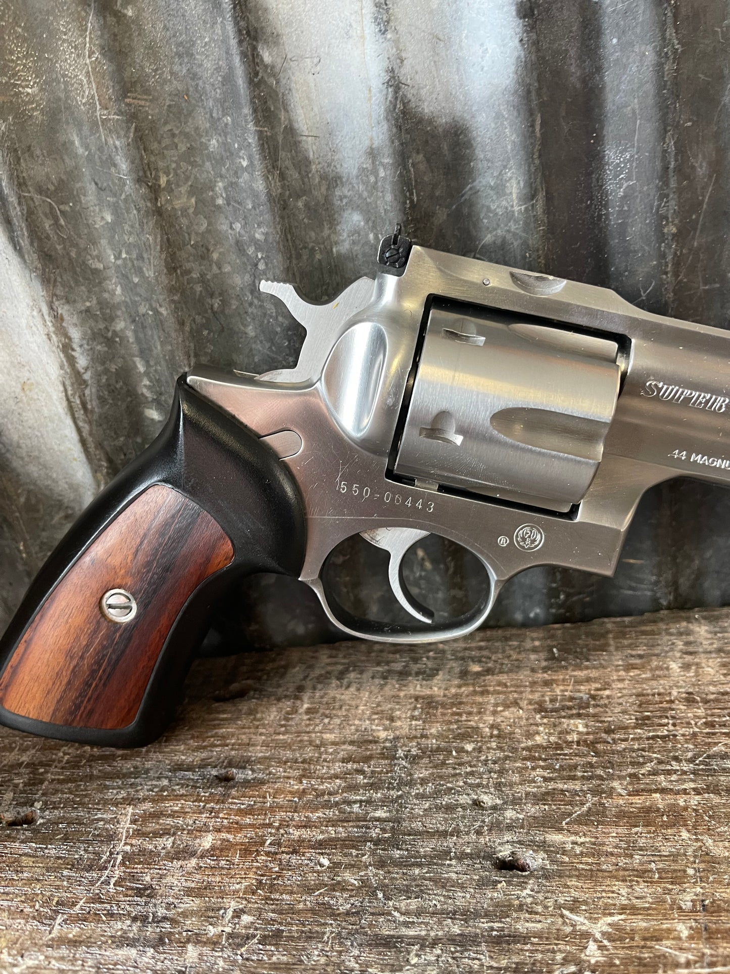 Ruger Super Redhawk Stainless Revolver – .44 Magnum – 9½” Barrel – Burris Safari 4x Scope – Boxed
