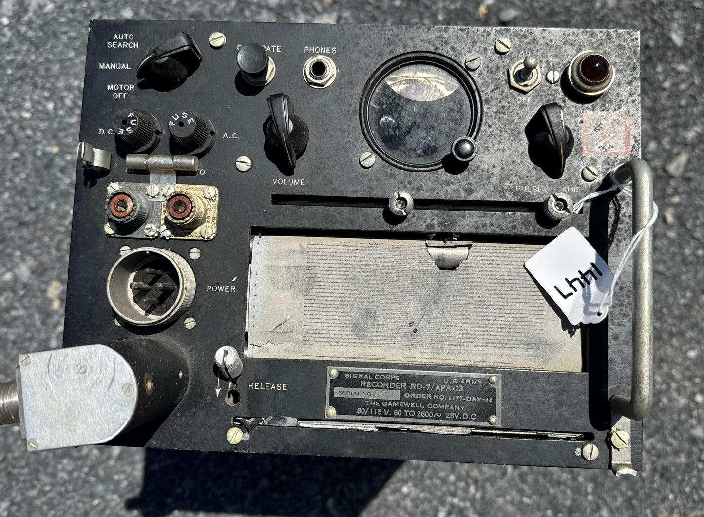 WWII-era U.S. Army Signal Corps Recorder RD-7/APA-23