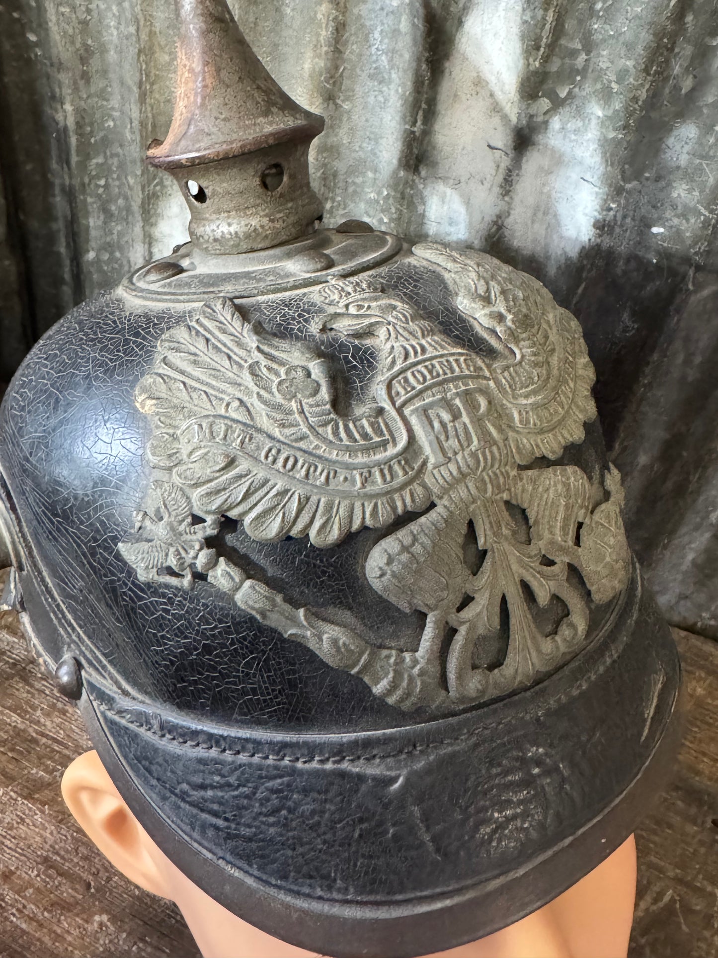 Original Imperial German Prussian Pickelhaube Spike Helmet – Pre-WWI / WWI Era