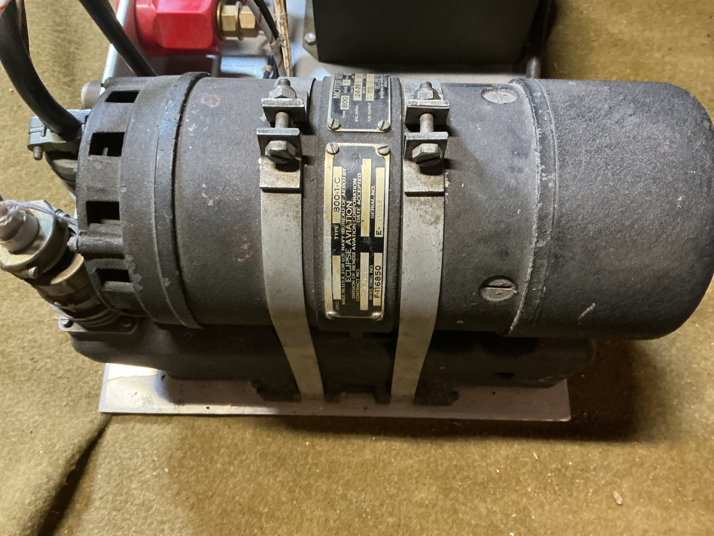 WWII U.S. Navy Bureau of Aeronautics Motor Generator