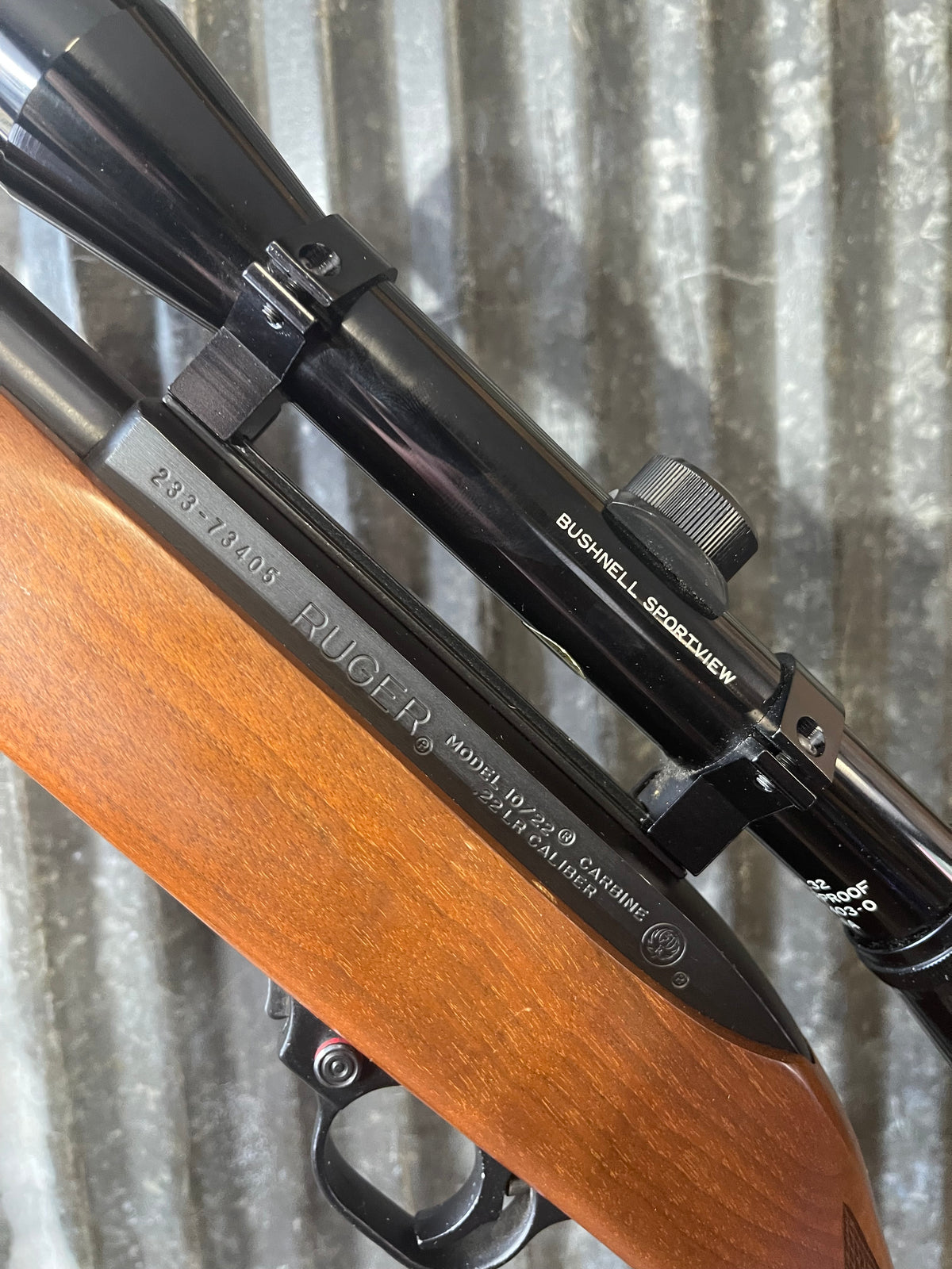 Ruger 10/22 .22 LR – Older Production – Bushnell Sportview Scope – Wood Stock