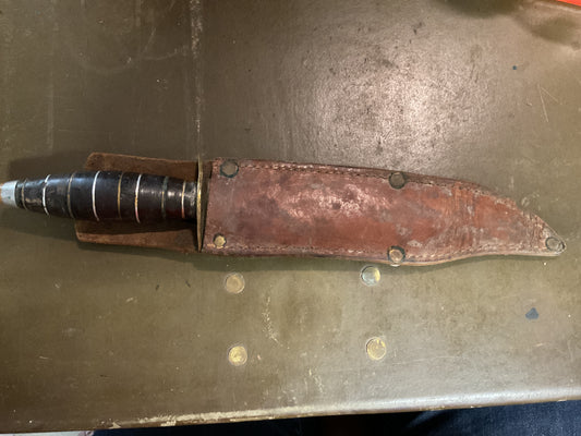 WWII Theatre Knife black silver & gold handle