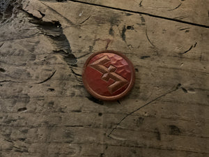 WWII German NSDAP Party Member Buttonhole-Red Celluloid Swastika-Early Political Insignia