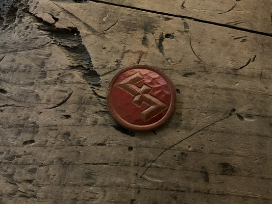 WWII German NSDAP Party Member Buttonhole-Red Celluloid Swastika-Early Political Insignia