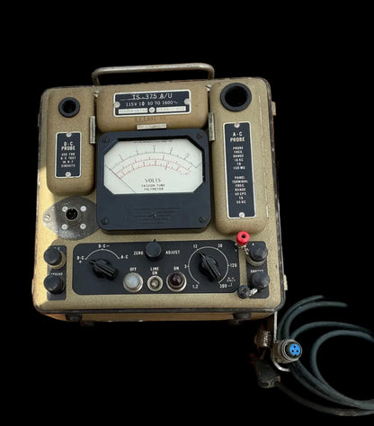WWII U.S. Military TS-375A/U Vacuum Tube Voltmeter Set – Complete w/ Case & Probes