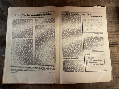 WWII German Propaganda Newspaper-Die O.E. Feldpost-Hitler’s Birthday Issue-2 April 1941 Issue